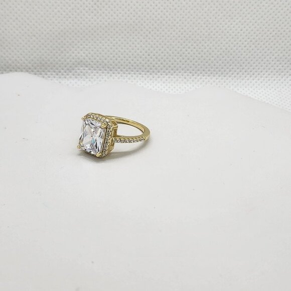 Brand New Sterling Silver 925 Rectangle Gemstone cz Ring - Picture 5 of 5